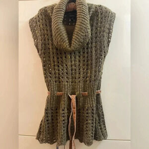 Chaudry Kc Shirt Top Knit  Sweater  Size L Sleeveless